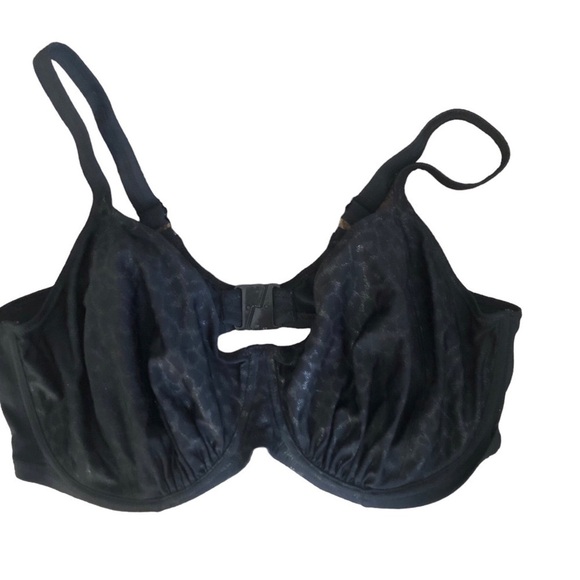 Elomi Wild Thing ES7423 Black UW Gathered Swim Bra Sz. 42H Printed NWOT - Picture 1 of 4